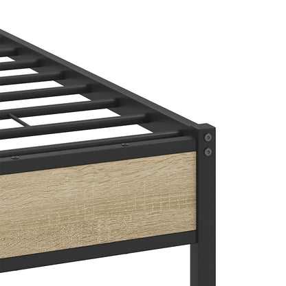 vidaXL Bed Frame without Mattress Sonoma Oak 120x200 cm Engineered Wood