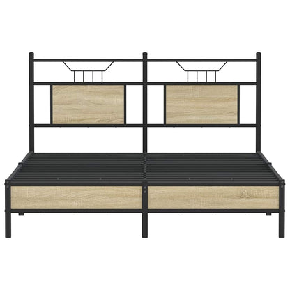vidaXL Bed Frame without Mattress Sonoma Oak 137x190 cm Engineered Wood