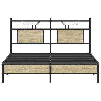 vidaXL Bed Frame without Mattress Sonoma Oak 140x190 cm Engineered Wood
