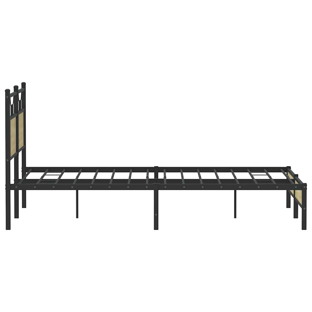 vidaXL Bed Frame without Mattress Sonoma Oak 140x190 cm Engineered Wood