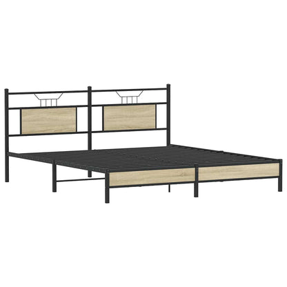 vidaXL Bed Frame without Mattress Sonoma Oak 160x200 cm Engineered Wood
