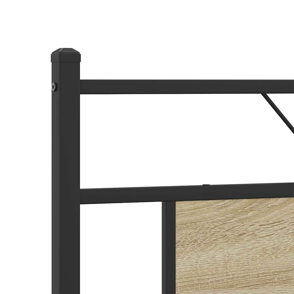 vidaXL Bed Frame without Mattress Sonoma Oak 160x200 cm Engineered Wood