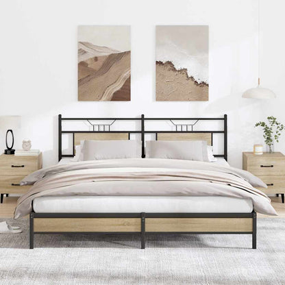 vidaXL Bed Frame without Mattress Sonoma Oak 183x203 cm Engineered Wood