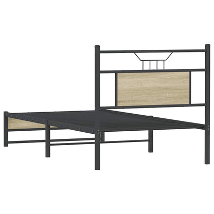 vidaXL Bed Frame without Mattress Sonoma Oak 75x190 cm Small Single Engineered Wood