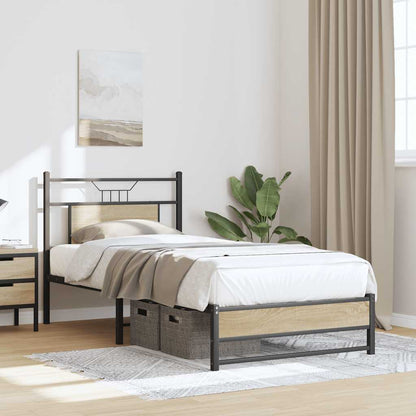 vidaXL Bed Frame without Mattress Sonoma Oak 80x200 cm Engineered Wood