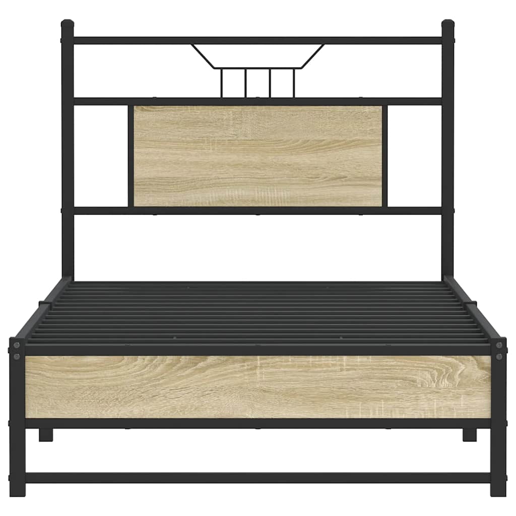 vidaXL Bed Frame without Mattress Sonoma Oak 80x200 cm Engineered Wood