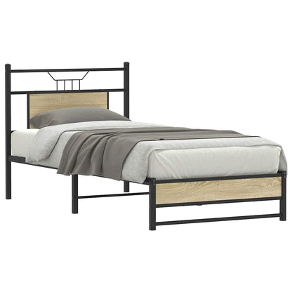 vidaXL Bed Frame without Mattress Sonoma Oak 90x200 cm Engineered Wood