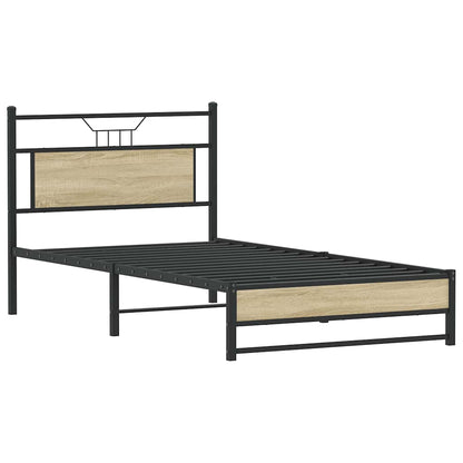 vidaXL Bed Frame without Mattress Sonoma Oak 100x200 cm Engineered Wood