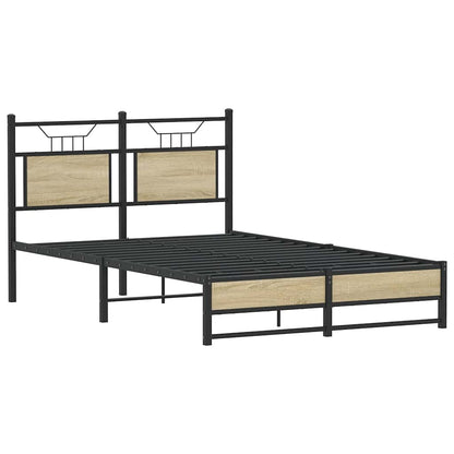 vidaXL Bed Frame without Mattress Sonoma Oak 120x190 cm Small Double Engineered Wood