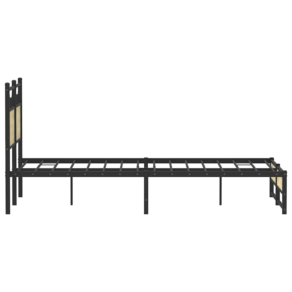 vidaXL Bed Frame without Mattress Sonoma Oak 120x190 cm Small Double Engineered Wood
