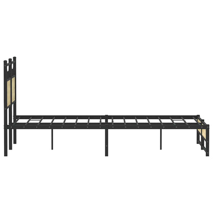 vidaXL Bed Frame without Mattress Sonoma Oak 120x190 cm Small Double Engineered Wood