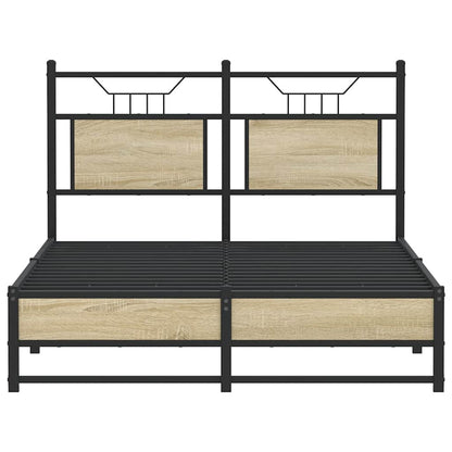 vidaXL Bed Frame without Mattress Sonoma Oak 120x200 cm Engineered Wood