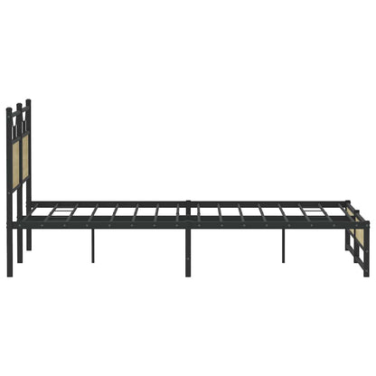 vidaXL Bed Frame without Mattress Sonoma Oak 137x190 cm Engineered Wood