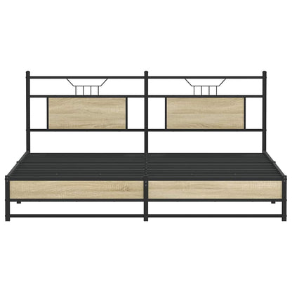vidaXL Bed Frame without Mattress Sonoma Oak 160x200 cm Engineered Wood