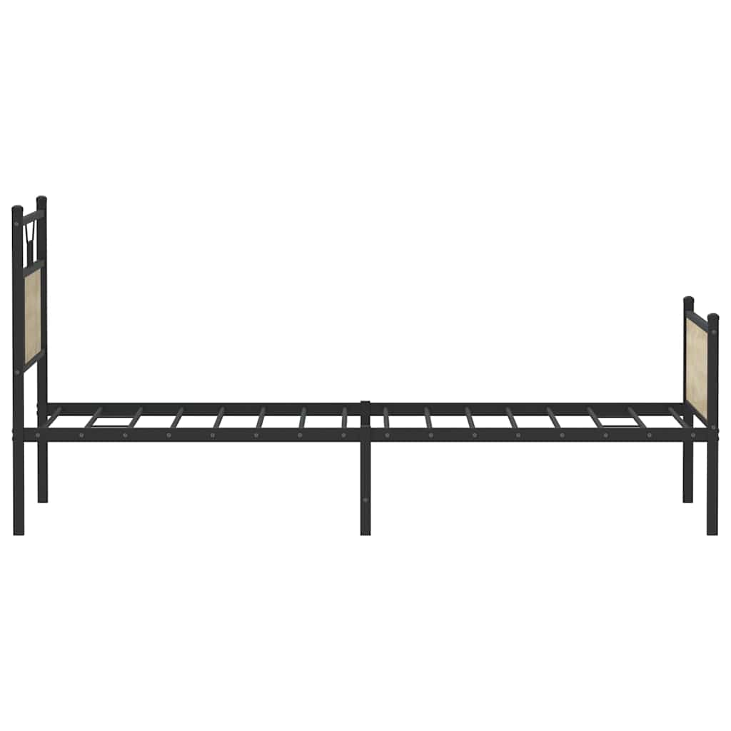 vidaXL Bed Frame without Mattress Sonoma Oak 90x190 cm Single Engineered Wood