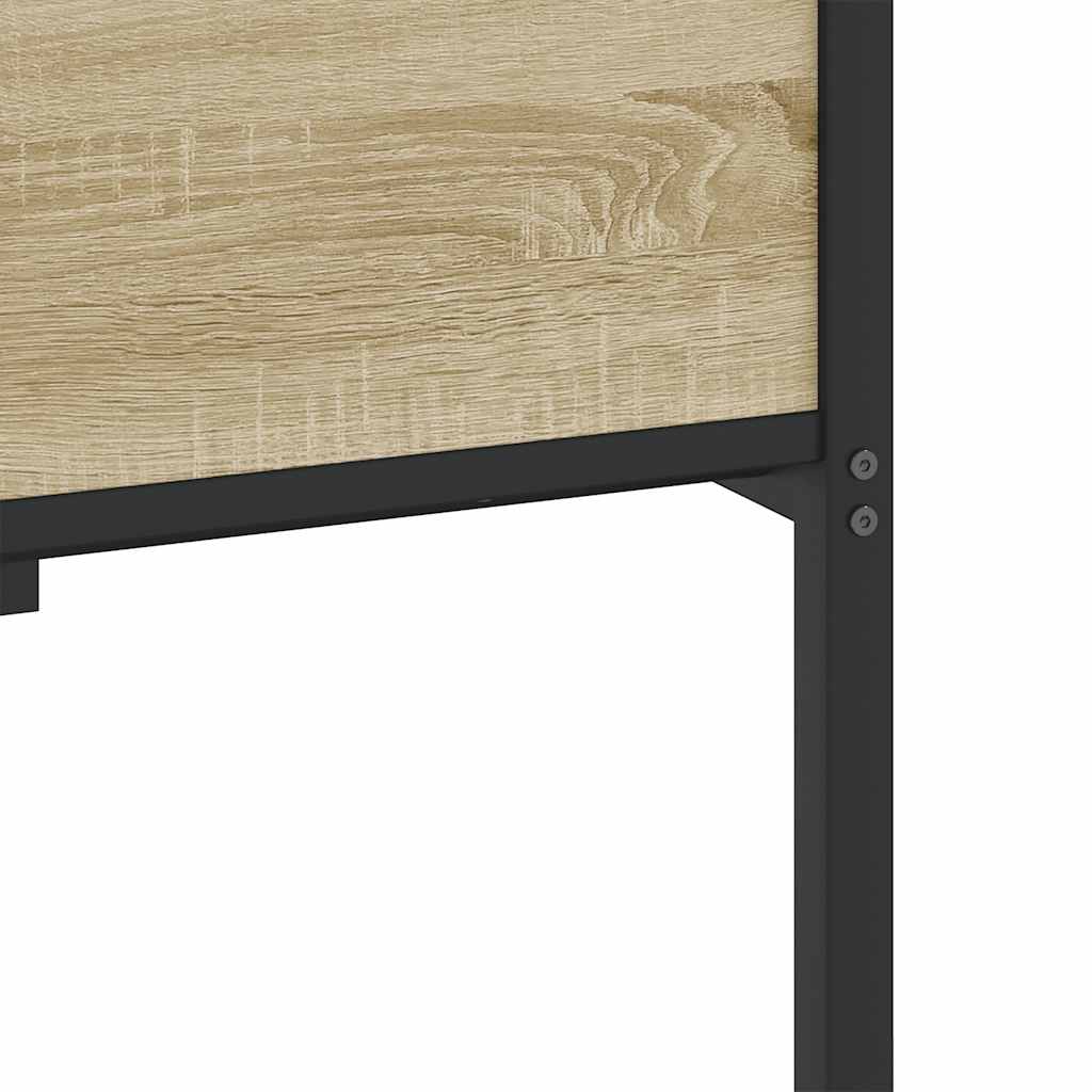 vidaXL Bed Frame without Mattress Sonoma Oak 90x190 cm Single Engineered Wood