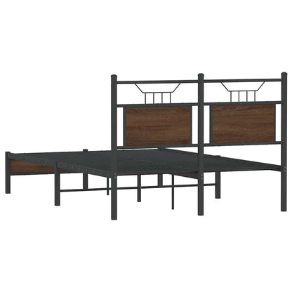 vidaXL Bed Frame without Mattress Brown Oak 120x200 cm Engineered Wood