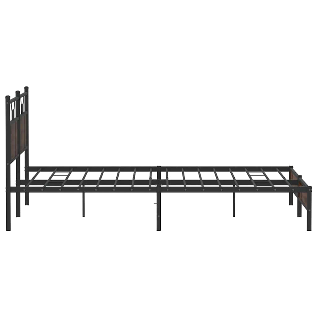 vidaXL Bed Frame without Mattress Brown Oak 183x213 cm Engineered Wood