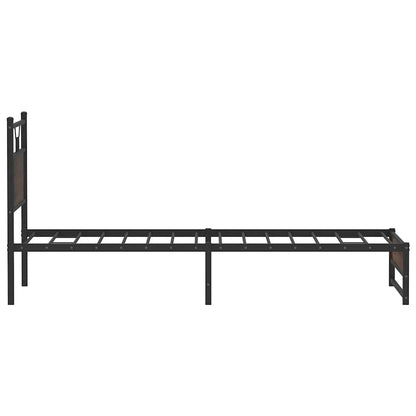 vidaXL Bed Frame without Mattress Brown Oak 80x200 cm Engineered Wood