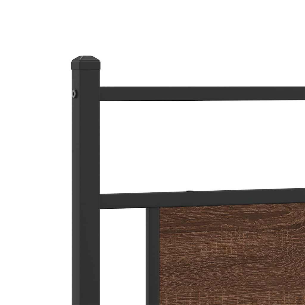 vidaXL Bed Frame without Mattress Brown Oak 100x190 cm Engineered Wood