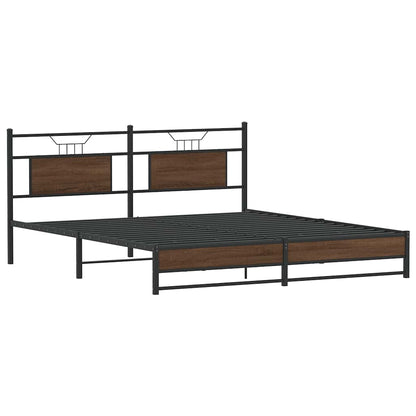 vidaXL Bed Frame without Mattress Brown Oak 160x200 cm Engineered Wood