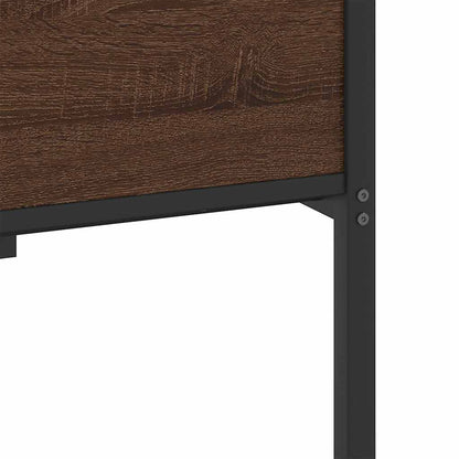 vidaXL Bed Frame without Mattress Brown Oak 100x190 cm Engineered Wood