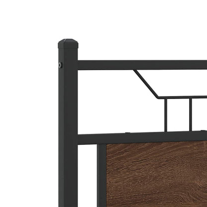 vidaXL Bed Frame without Mattress Brown Oak 120x190 cm Small Double Engineered Wood