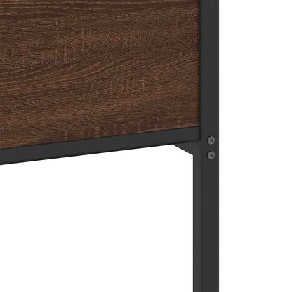 vidaXL Bed Frame without Mattress Brown Oak 120x190 cm Small Double Engineered Wood
