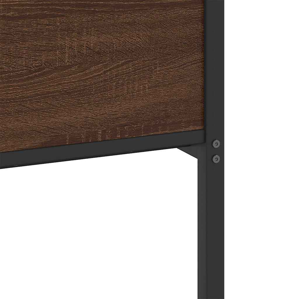 vidaXL Bed Frame without Mattress Brown Oak 140x190 cm Engineered Wood