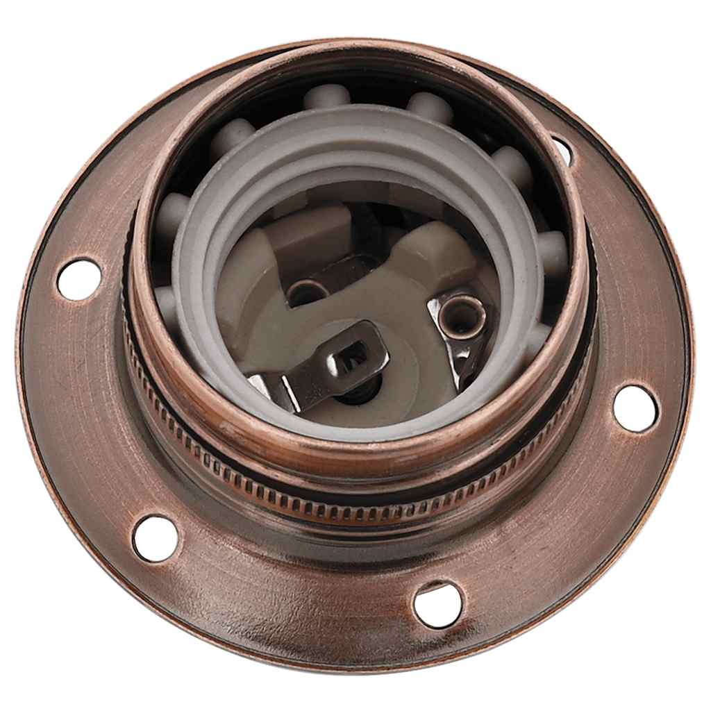 vidaXL Lamp Holders 2 pcs Red Bronze E27