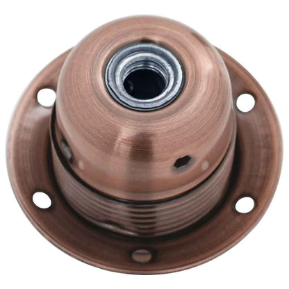 vidaXL Lamp Holders 2 pcs Red Bronze E27