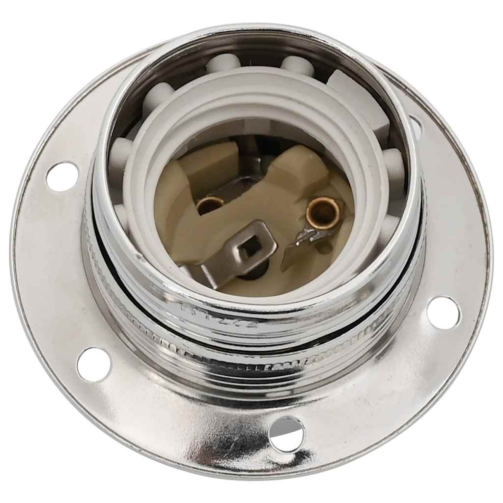 vidaXL Lamp Holders 2 pcs Satin Nickel E27