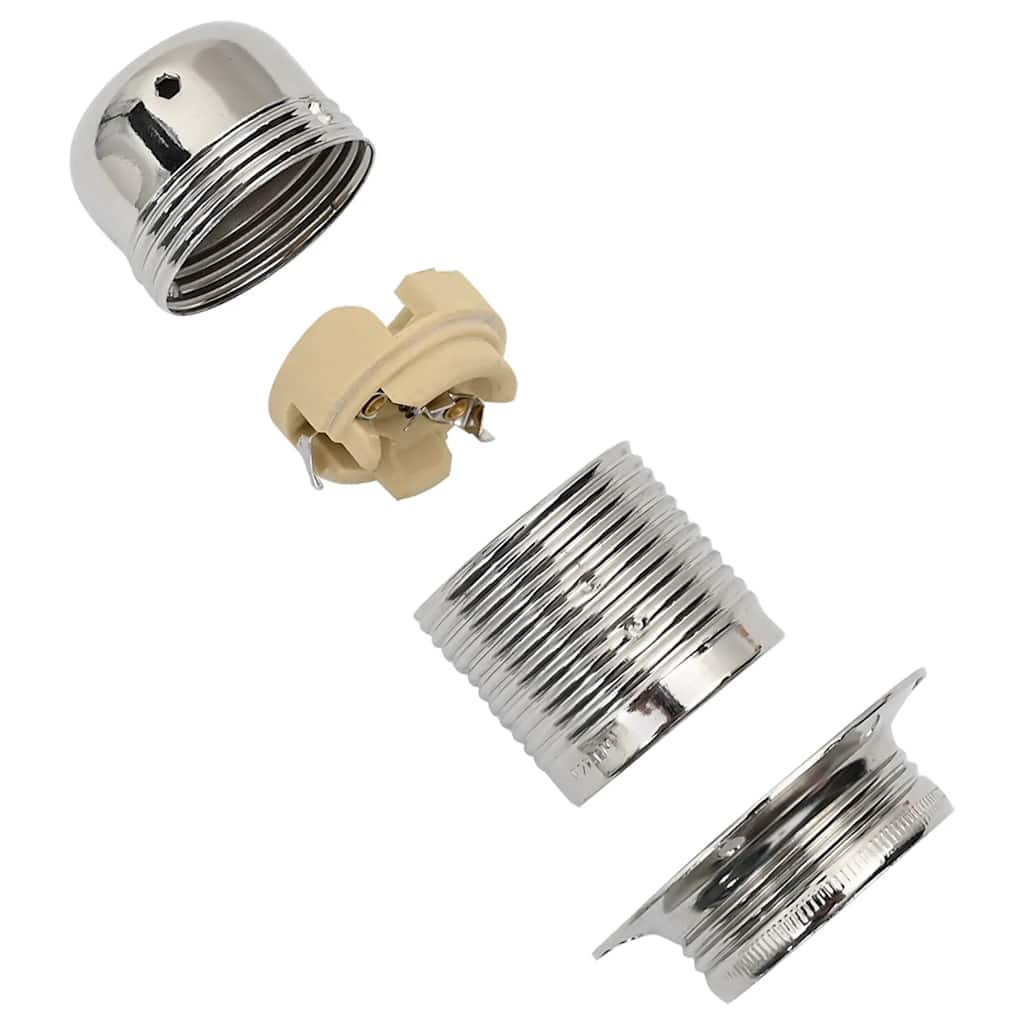 vidaXL Lamp Holders 2 pcs Satin Nickel E27