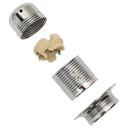 vidaXL Lamp Holders 2 pcs Satin Nickel E27