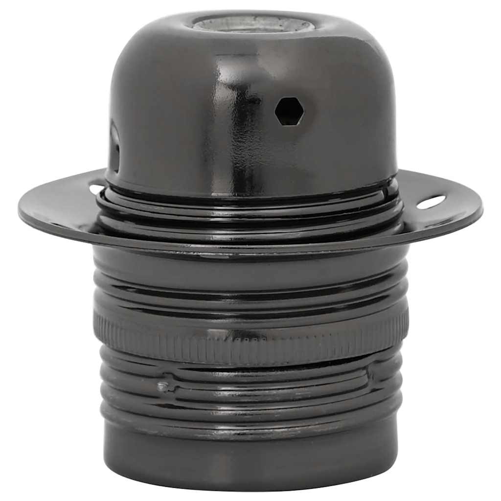 vidaXL Lamp Holders 2 pcs Glossy Black E27