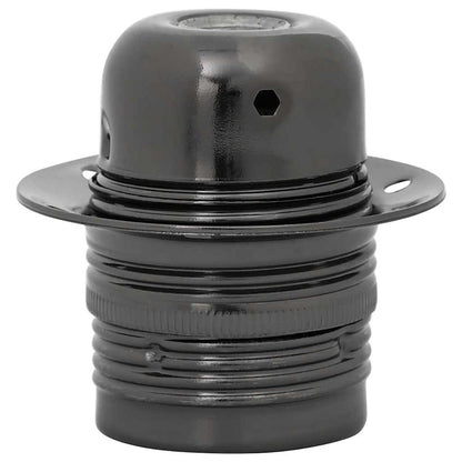 vidaXL Lamp Holders 2 pcs Glossy Black E27