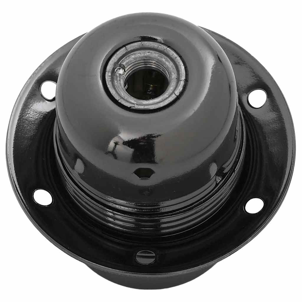vidaXL Lamp Holders 2 pcs Glossy Black E27