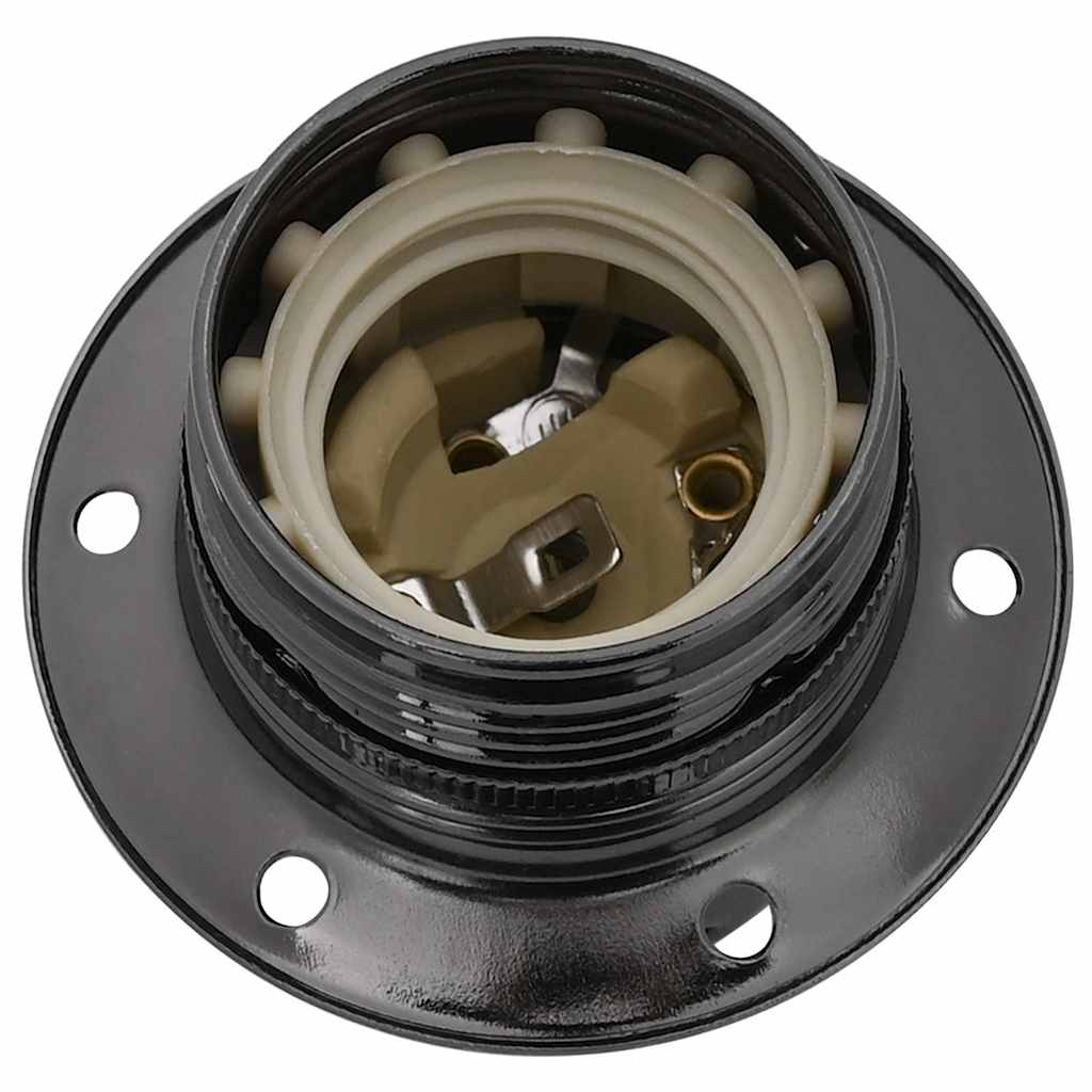 vidaXL Lamp Holders 2 pcs Glossy Black E27