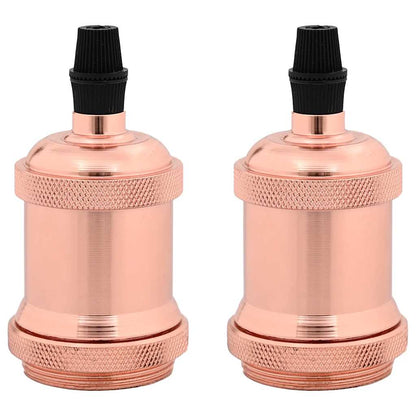 vidaXL Lamp Holders 2 pcs Rose Gold E27