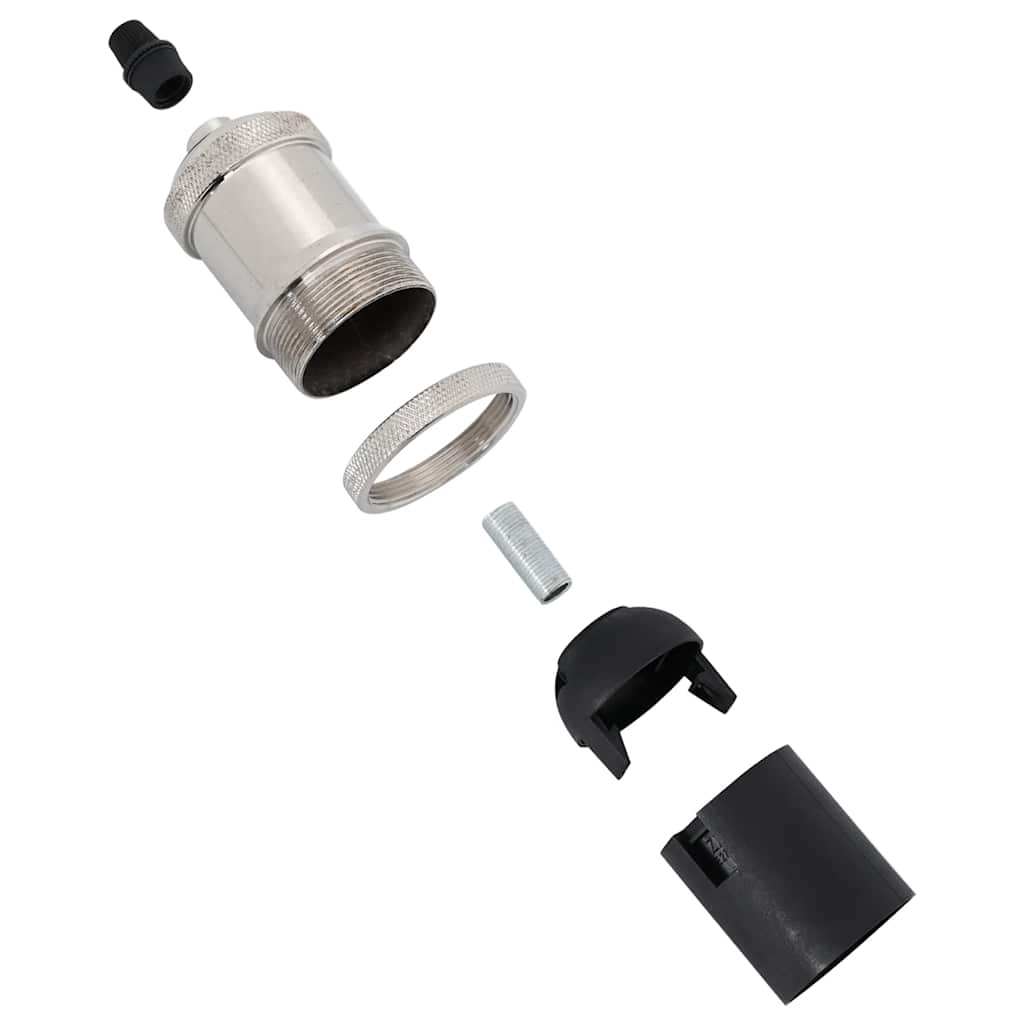 vidaXL Lamp Holders 2 pcs Satin Nickel E27
