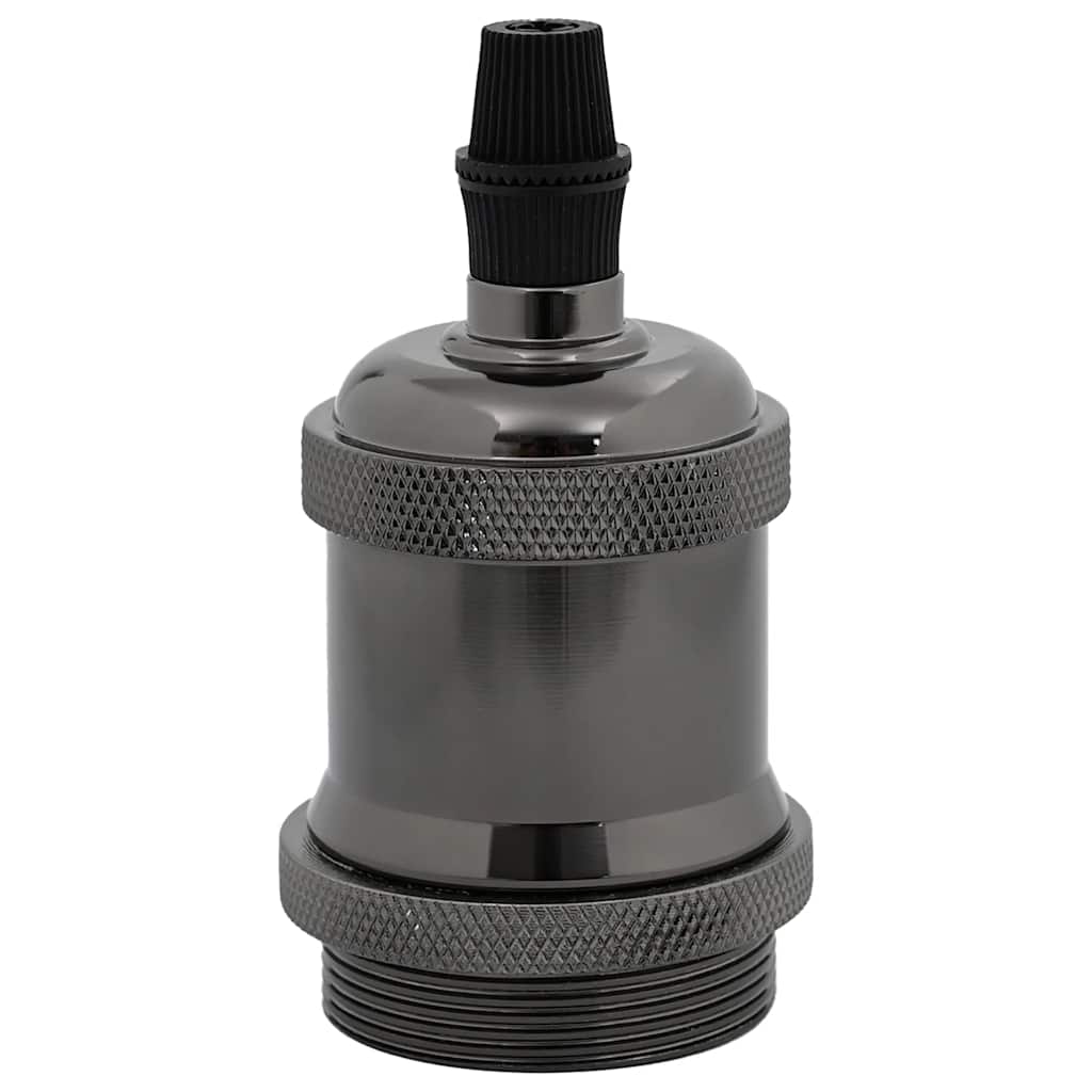vidaXL Lamp Holders 2 pcs Glossy Black E27