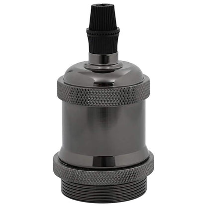 vidaXL Lamp Holders 2 pcs Glossy Black E27