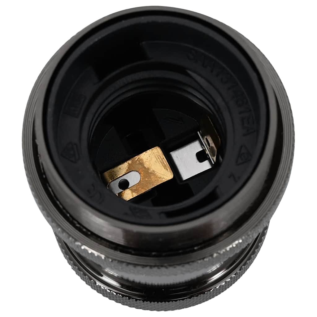 vidaXL Lamp Holders 2 pcs Glossy Black E27