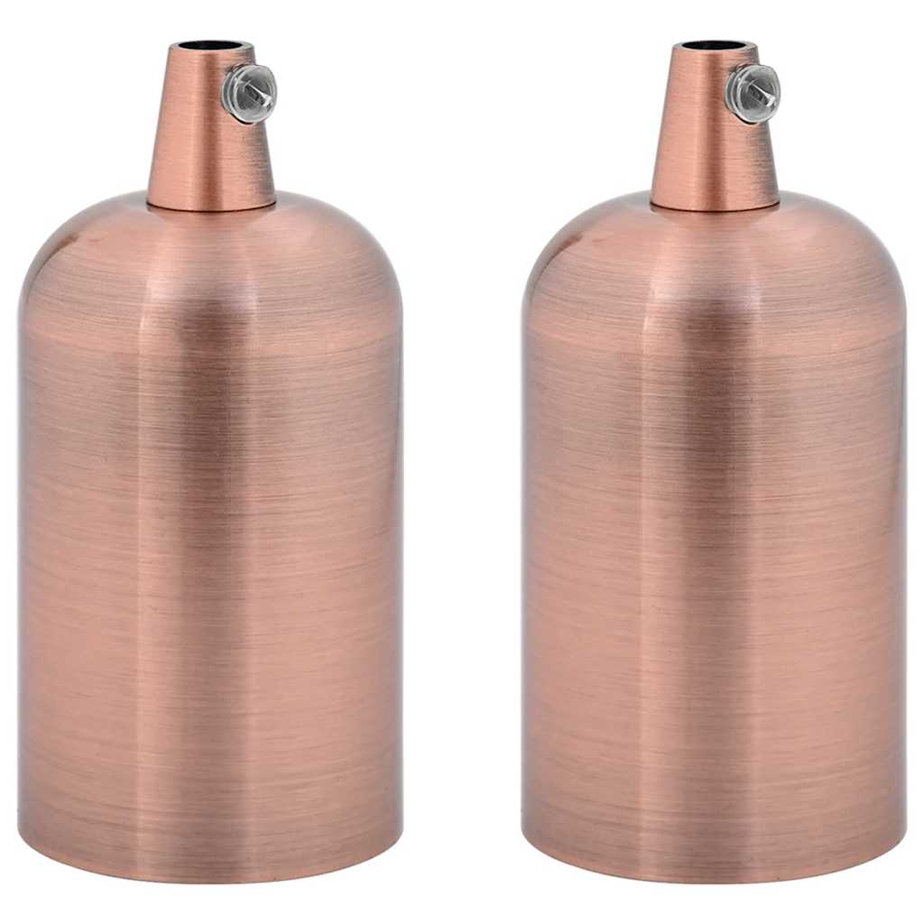vidaXL Lamp Holders 2 pcs Red Bronze E27