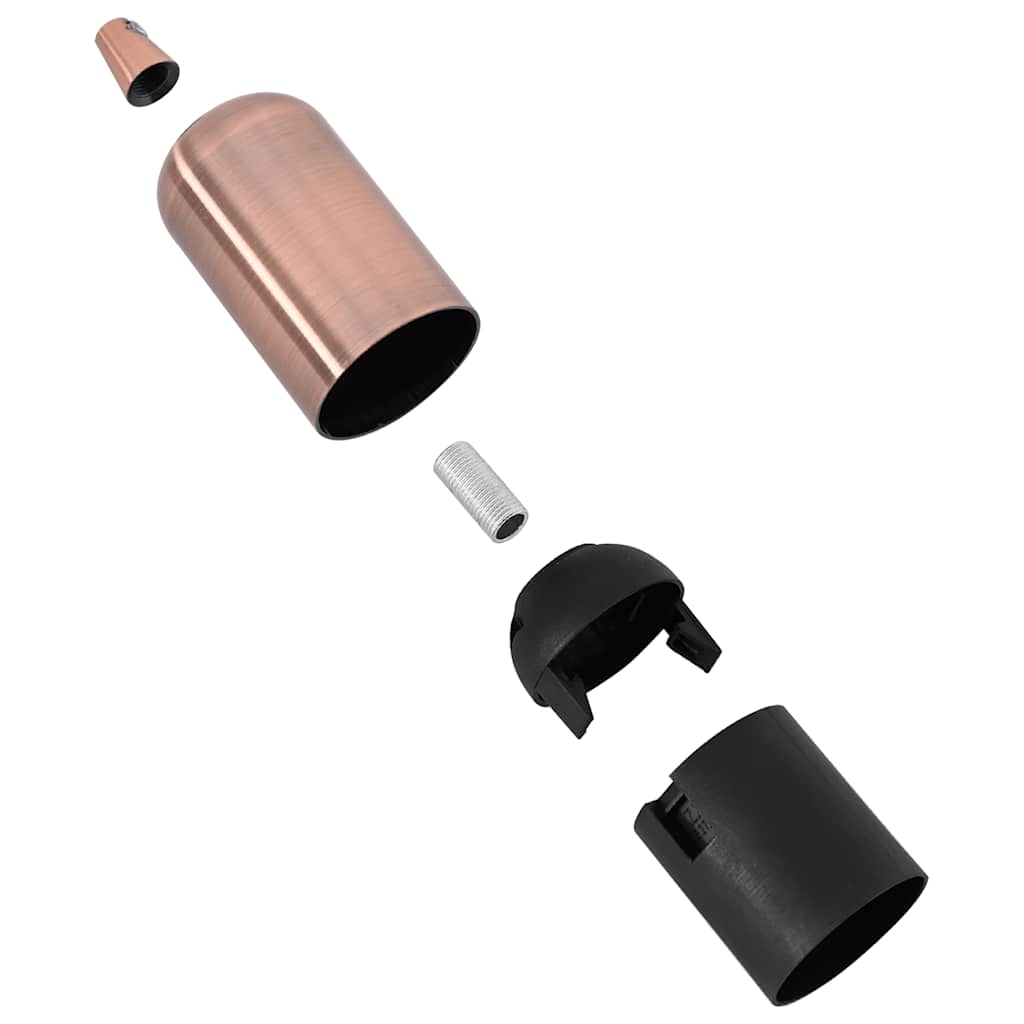 vidaXL Lamp Holders 2 pcs Red Bronze E27