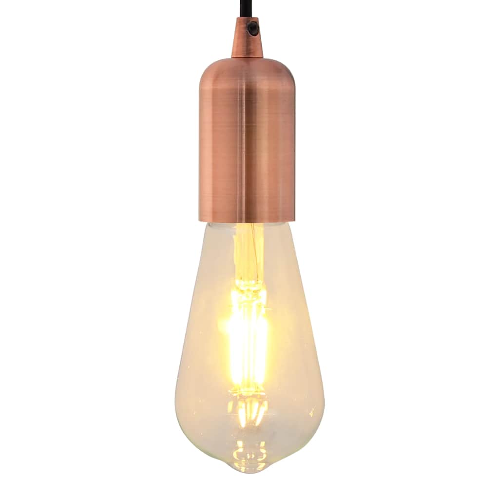 vidaXL Lamp Holders 2 pcs Red Bronze E27