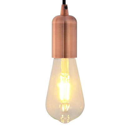 vidaXL Lamp Holders 2 pcs Red Bronze E27
