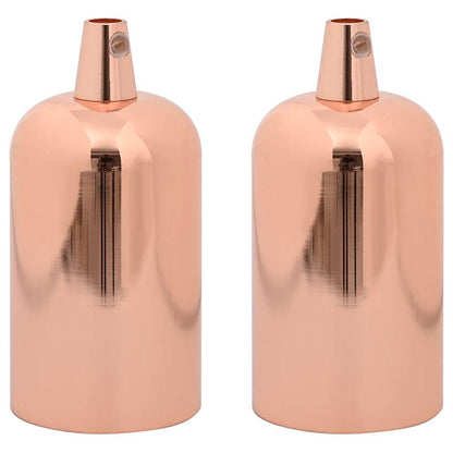 vidaXL Lamp Holders 2 pcs Rose Gold E27