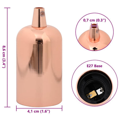 vidaXL Lamp Holders 2 pcs Rose Gold E27