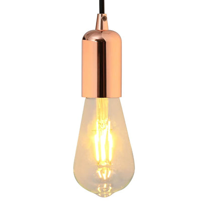vidaXL Lamp Holders 2 pcs Rose Gold E27